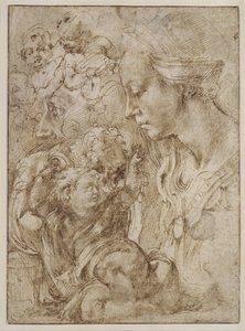 Études pour une Sainte Famille avec Jean-Baptiste enfant, 1505