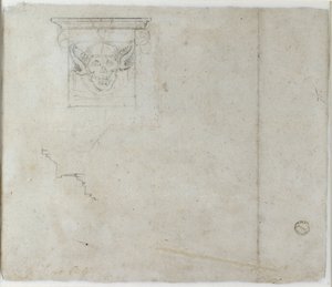 Études de détails architecturaux et un masque grotesque, vers 1490-1560