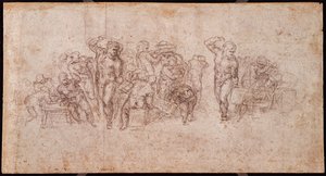 Étude de figures pour une scène narrative (recto)