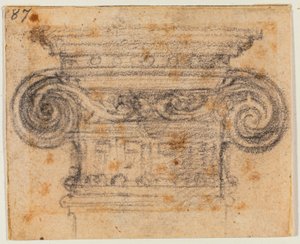 Étude de chapiteau ionique - Michelangelo Buonarroti