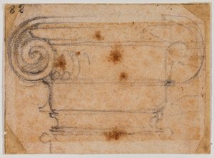 Étude de chapiteau ionique - Michelangelo Buonarroti