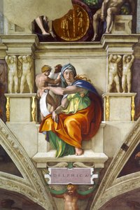 La Sibylle de Delphes, plafond de la Chapelle Sixtine au Vatican, 1508-1512 - Michelangelo Buonarroti