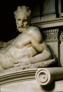 Allégorie du Crépuscule. Tombeau de Laurent II de Médicis. Sculpture en marbre 1531 - Michelangelo Buonarroti