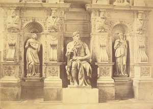 Tombeau du pape Jules II (1453-1513) détail de Moïse flanqué de Léa et Rachel - Michelangelo Buonarroti