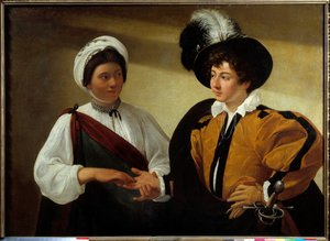 La diseuse de bonne aventure Peinture de Michelangelo Merisi da Caravaggio dit Le Caravage (vers 1571-1610)