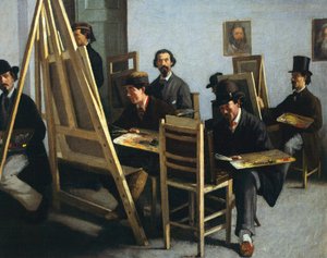 École de peinture, vers 1865