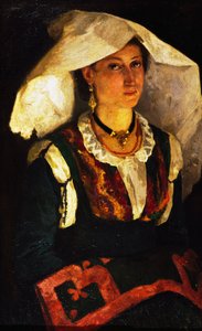 Femme en costume sarde, vers 1875