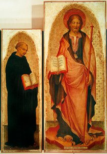 Saint Jacques avec des saints, détail de Saint Jacques et Filippo Benizzi, c.1450 (détail)