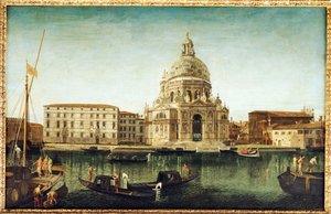 Santa Maria della Salute, Venise, avec gondoles sur le Grand Canal - Michele Marieschi