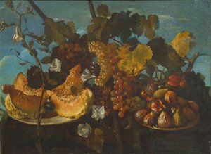 Nature morte au raisin, à la figue et à la moelle