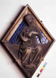 Musique, carreau en relief du Campanile - Micheli Gino
