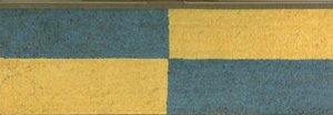 Panneau avec rectangles de plumes bleues et jaunes, vers 650-850 après J.-C. - Middle Horizon Epoch 2A
