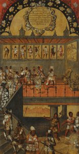 La conquête du Mexique, panneau XII, vers 1696-1715 - Miguel Gonzalez