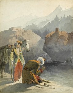 La prière (de la série Scènes du Caucase) - Mihaly von Zichy