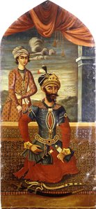 Portrait de Gengis Khan, avec un jeune en assistance - Mihr Ali