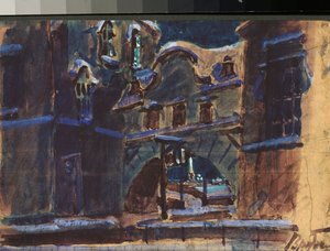 Décor préparatoire pour La Dame de Pique de Piotr Tchaikovski
