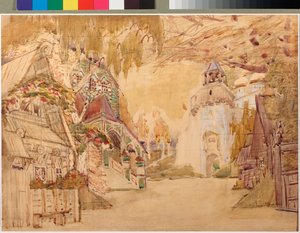 Décor préparatoire pour La Fiancée du Tsar de Nicolas Rimski-Korsakov - Mikhail Aleksandrovich Vrubel