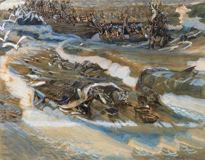 Illustration pour le conte de fées du Tsar Saltan par A. Pouchkine, 1901