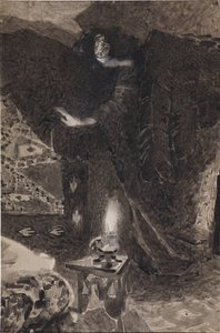Illustration du poème Le Démon de Mikhail Lermontov, 1890-1900 - Mikhail Aleksandrovich Vrubel