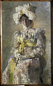 Portrait de Nadezhda Zabela Vroubel en robe Empire