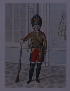Officier du régiment de cavalerie des gardes de la vie en 1764-1796, début des années 1840 - Mikhail Ivanovich Terebenev