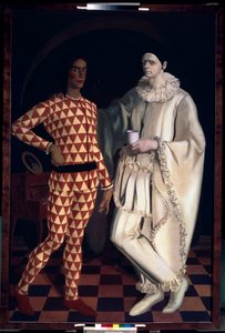 Arlequin et Pierrot (Autoportraits, en costumes de la Commedia dell