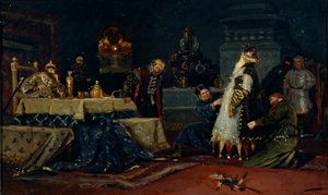 Manteau de fou. Boyar Druzhina Andreyevich Morozov devant Ivan le Terrible, 1885