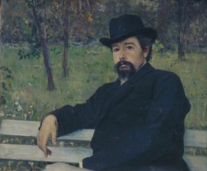Portrait du peintre Nikolaï Alexandrovitch Yaroshenko 1846-1898, 1897 - Mikhail Vasilievich Nesterov