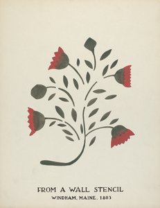 Design de Windham, Maine 1803: Du portefeuille proposé "Maine Wall Stencils" - Mildred E. Bent