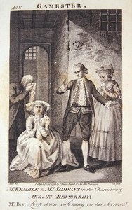 M. Kemble et Mme Siddons dans les rôles de M. et Mme Beverley, frontispice de 
