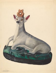 Figurine de cerf, vers 1936
