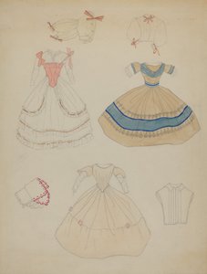 Poupée et armoire, vers 1936