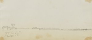Approche du Caire depuis le Nil avec la pyramide de Khéops - Miner Kilbourne Kellogg