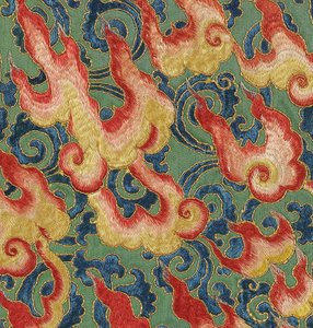 Détail de Thangka impérial brodé en soie