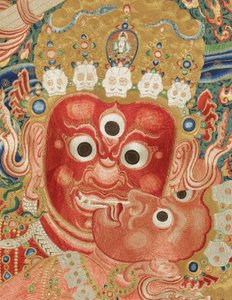 Détail de Thangka impérial brodé en soie