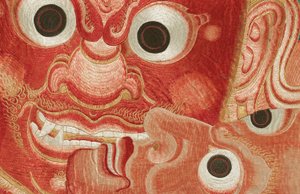 Détail de Thangka impérial brodé en soie