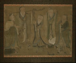 Cinq sages, XVe-début XVIe siècle - Ming Dynasty Chinese School