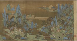 Voyageurs dans les montagnes printanières, 16ème-17ème siècle