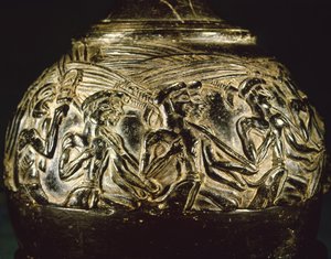 Vase du Moissonneur, de Hagia Triada, c.1550-1500 av. J.-C. (stéatite)