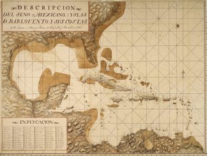 Carte du golfe du Mexique et des îles des Caraïbes