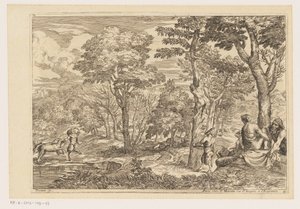 Paysage forestier avec satyres - Moise Jean Baptiste Fouard