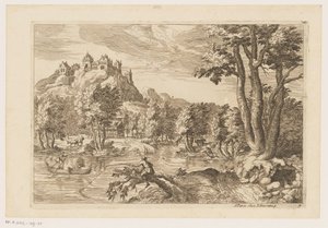 Paysage avec pêcheurs