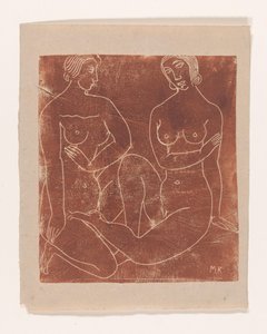 Deux femmes nues assises - Moissej Kogan