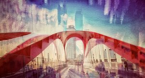 Reflets sur le pont d