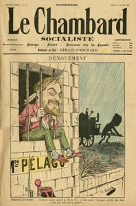 Illustration de Moloch (1849-1909) pour la couverture de Le Chambard socialiste, no. 59