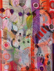 Couches abstraites aux couleurs vives - Monika Riethmueller