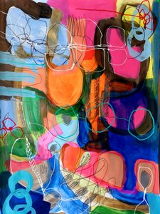 Formes abstraites éclatantes - Monika Riethmueller