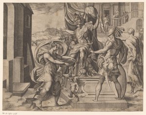 La vestale Tuccia prouve sa virginité en portant de l