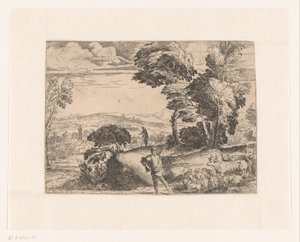 Paysage avec bergers - Monogrammist IF (graveur)