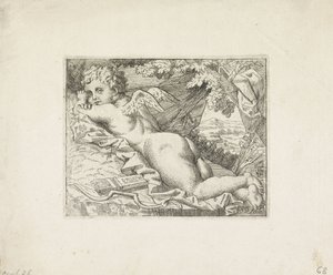 Amour couché - Monogrammist JD (Nederland)